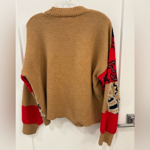 Anthropologie Rachael Patchwork Knit Sweater Size Medium - Picture 12 of 15